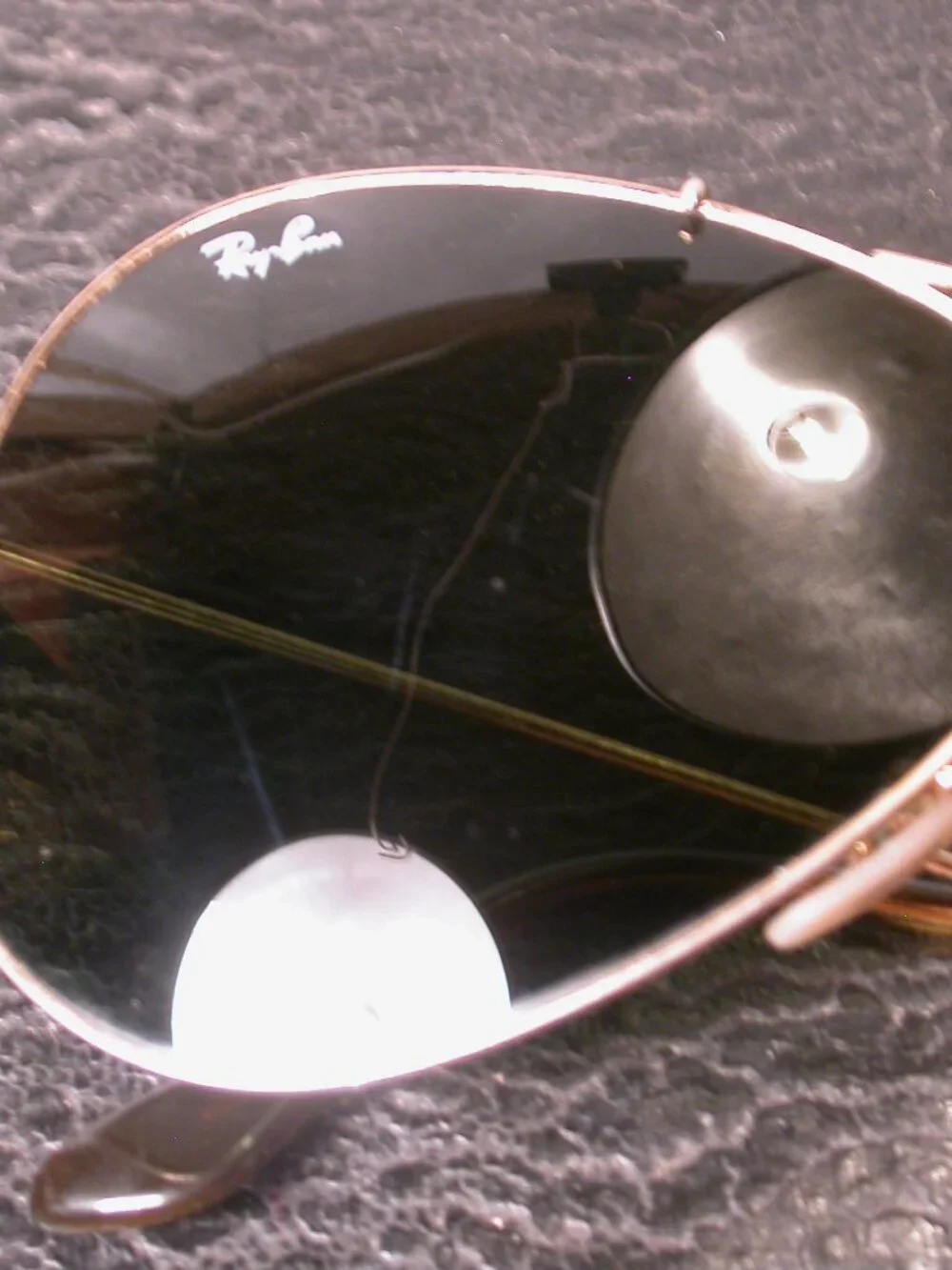 Ray Ban Outdoorsman Gold Metal Aviator Wrap Shades Sunglasses Made in Italy